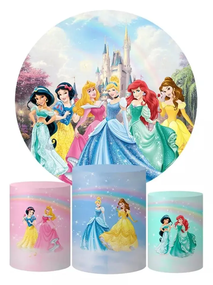 Kit panel circular trio de fundas – Princesas