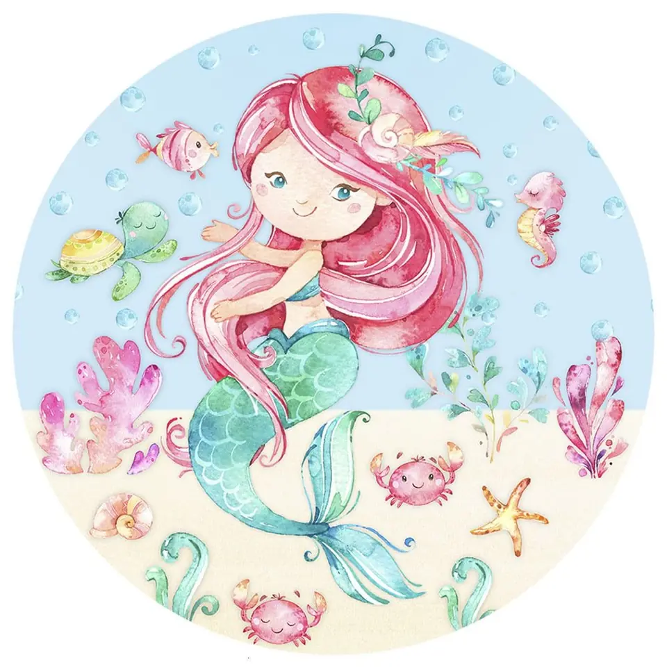 Panel Circular - Sirena Cute