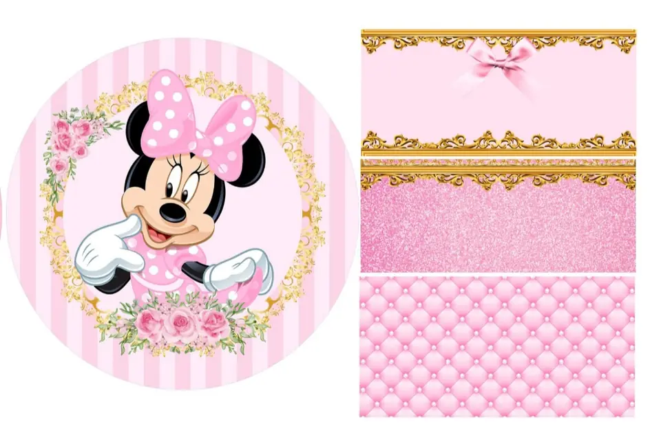Kit panel circular trio de fundas - Minnie