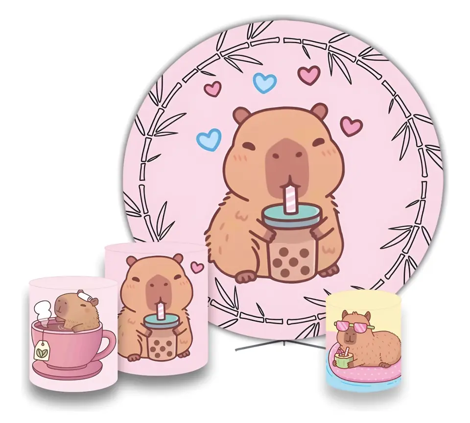 Kit panel circular trio de fundas – Capibara