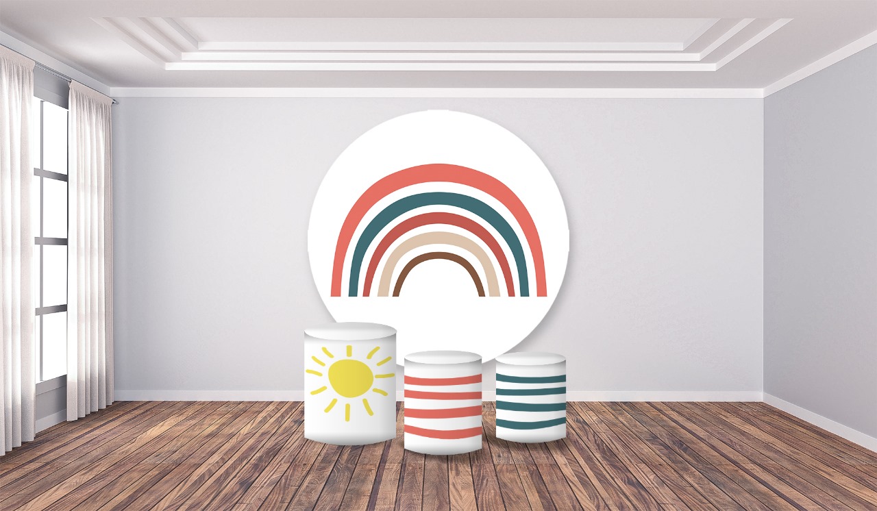 Kit panel circular trio de fundas - Arcoiris