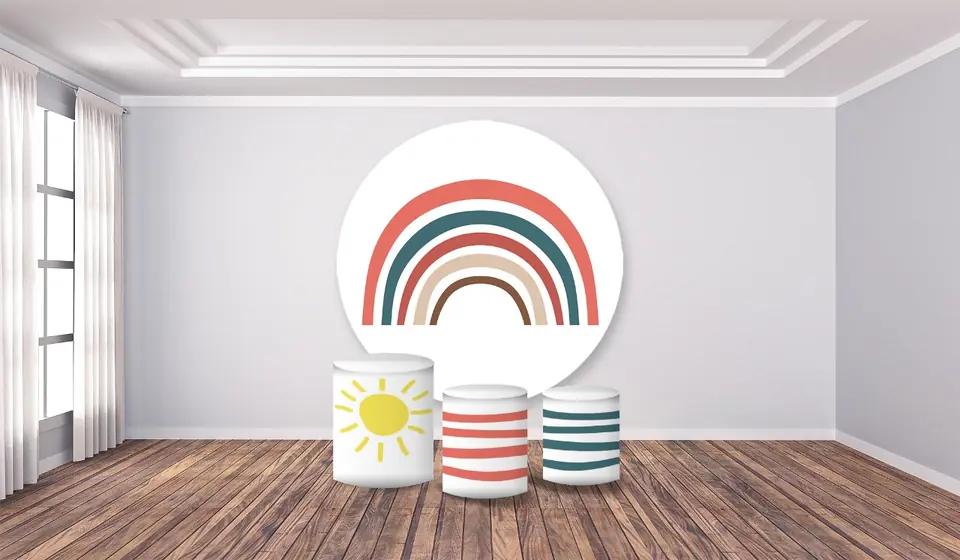 Kit panel circular trio de fundas - Arcoiris