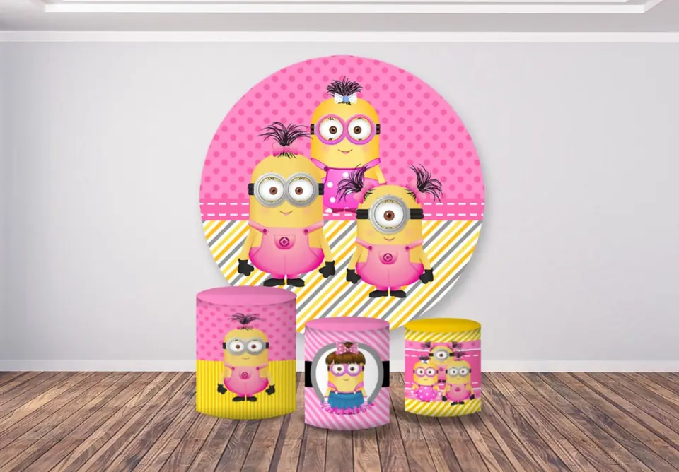 Kit panel circular trio de fundas - Minions