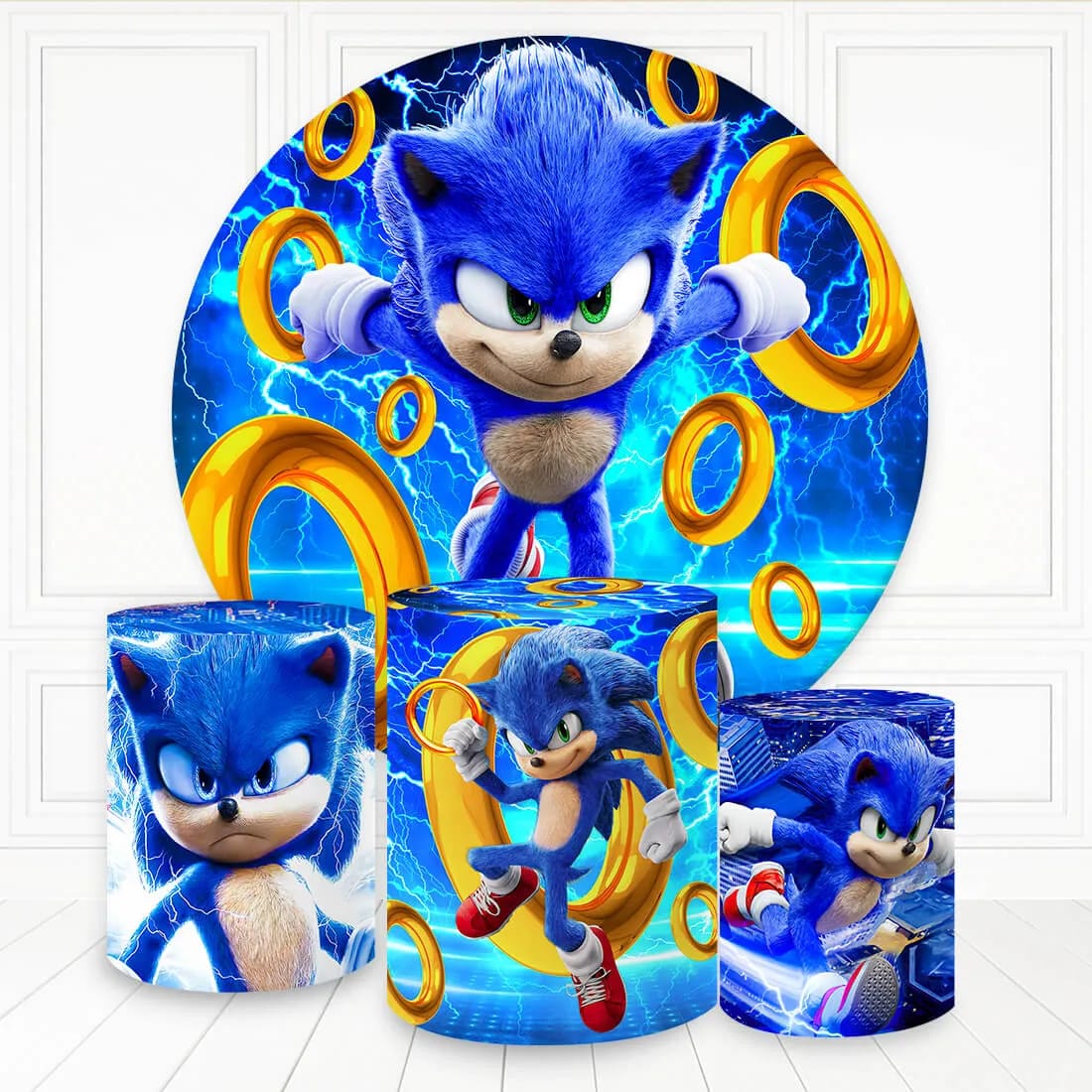 Kit panel circular trio de fundas - Sonic