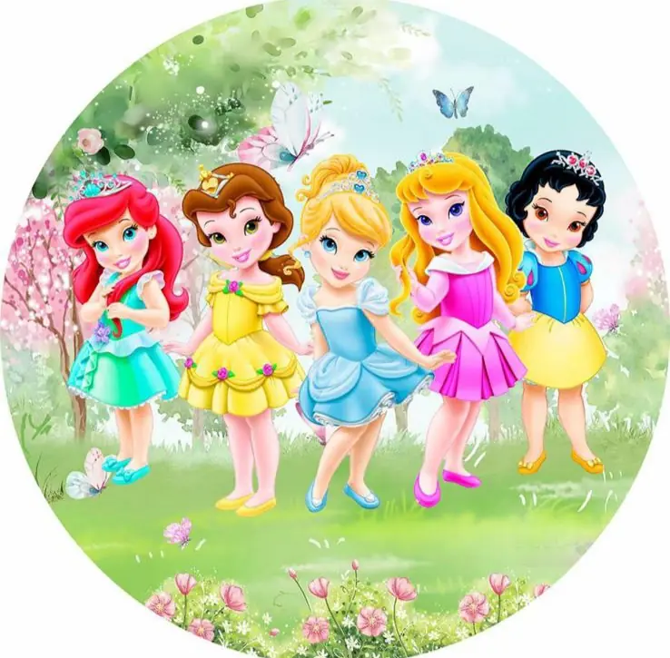 Panel Circular - Princesas Cute