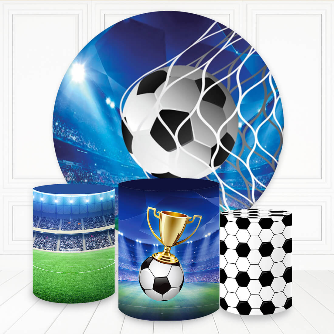 Kit panel circular trio de fundas - Futbol
