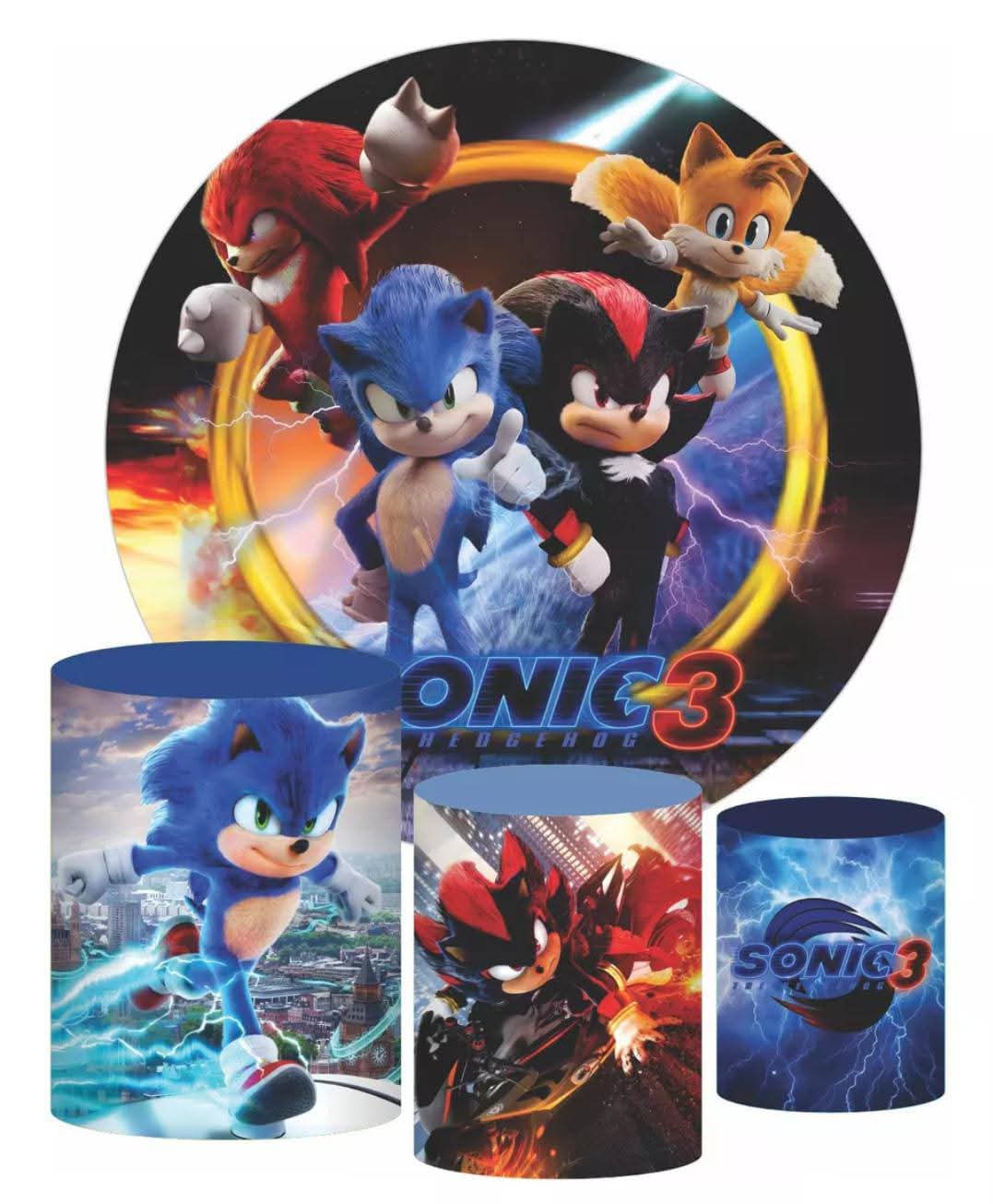 Kit panel circular trio de fundas - Sonic 3