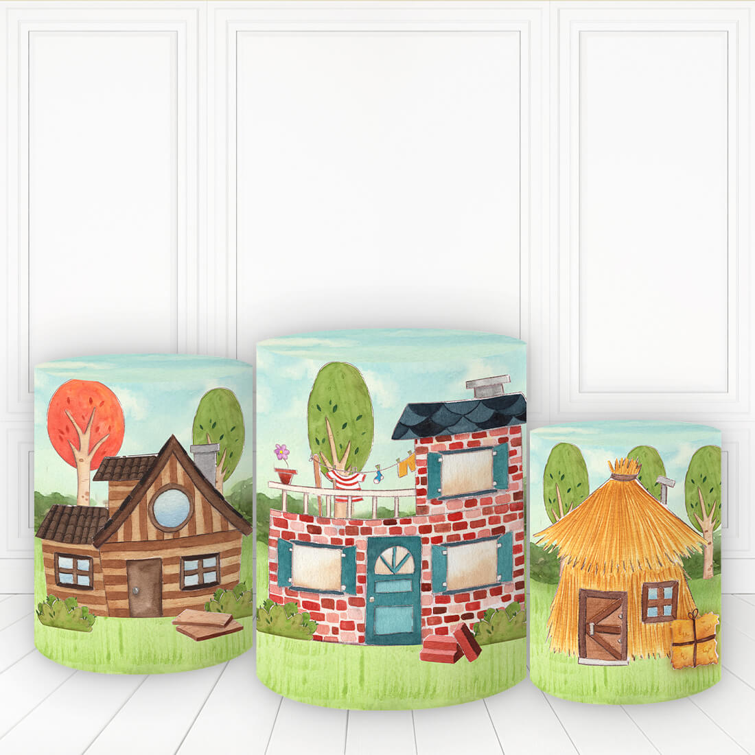 Trio de fundas - Los tres Cerditos