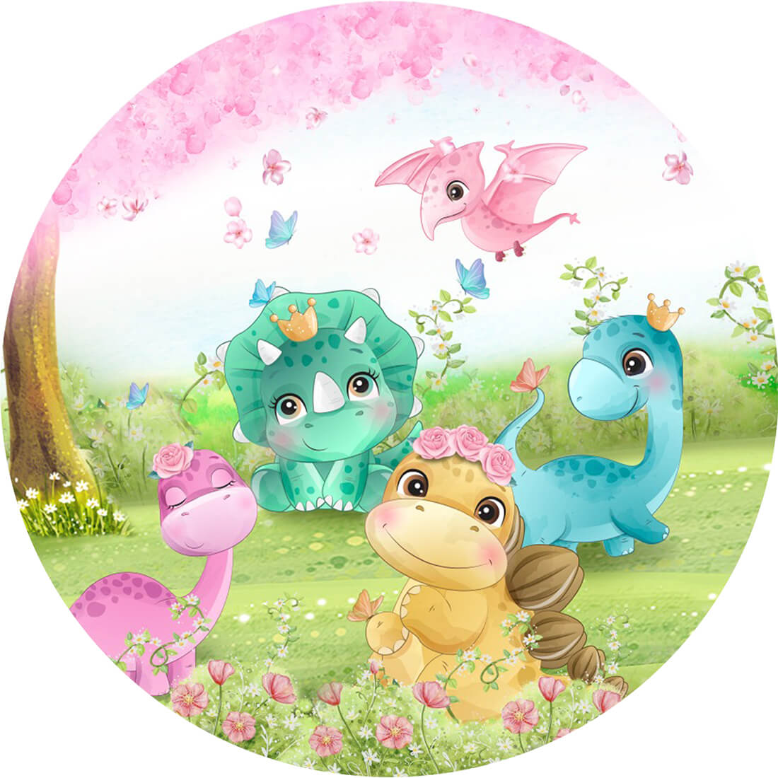 Panel Circular - Dino Baby