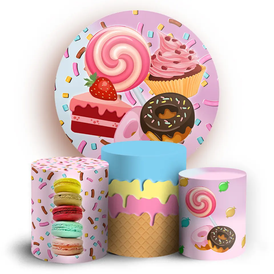 Kit panel circular trio de fundas - Confiteria