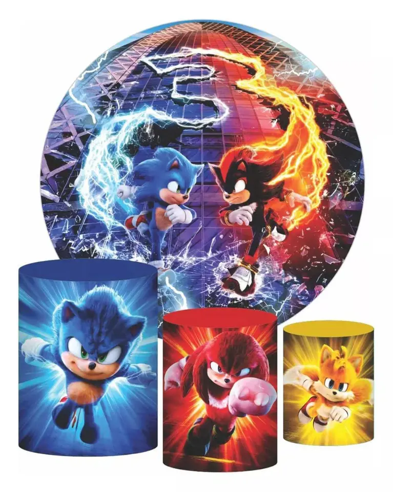 Kit panel circular trio de fundas - Sonic 3