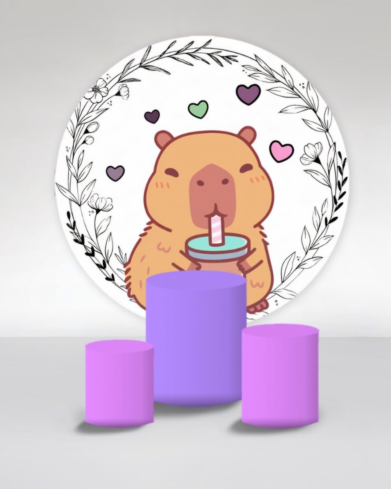 Kit panel circular trio de fundas – Capibara