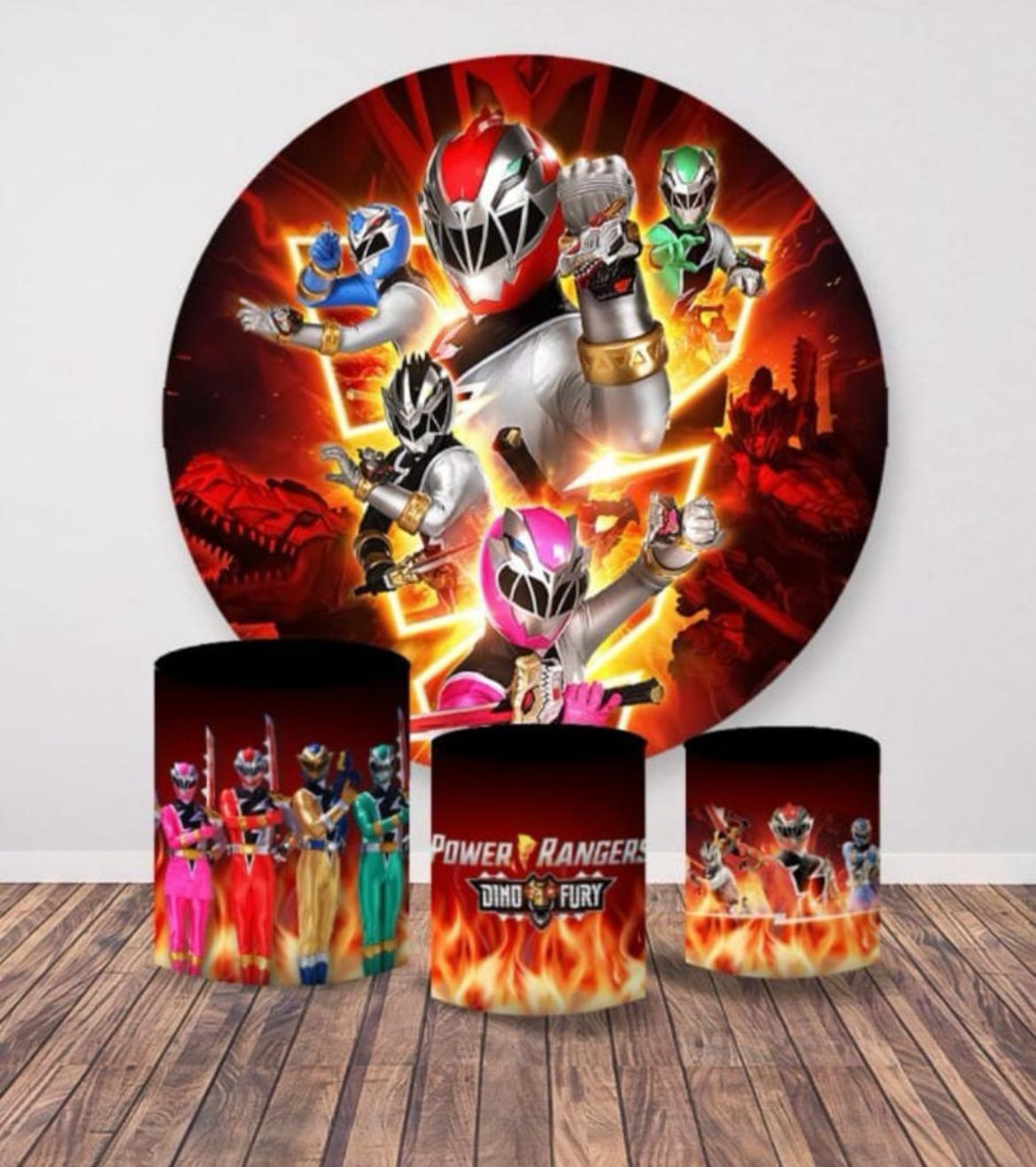 Kit panel circular trio de fundas - Power Rangers