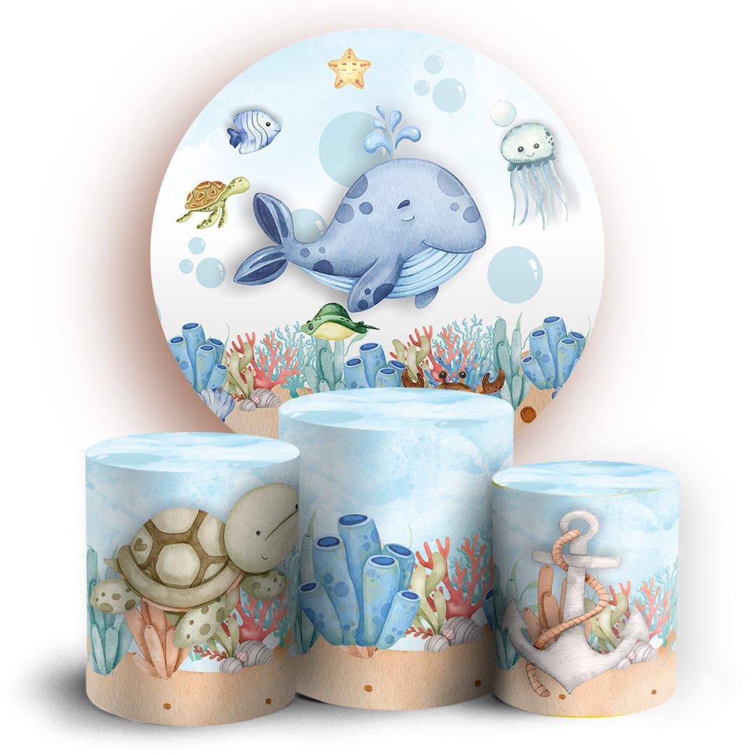 Kit panel circular trio de fundas – Fondo de Mar