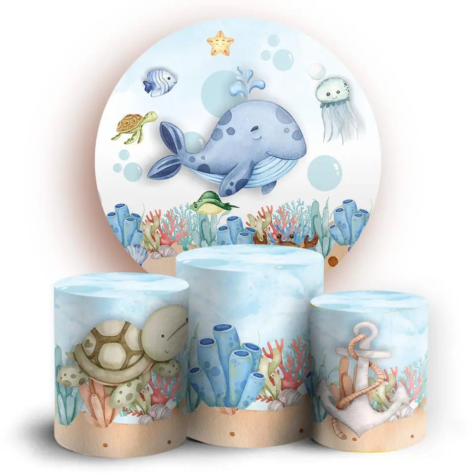 Kit panel circular trio de fundas – Fondo de Mar