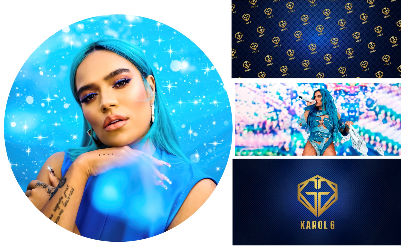 Kit panel circular trio de fundas - Karol G