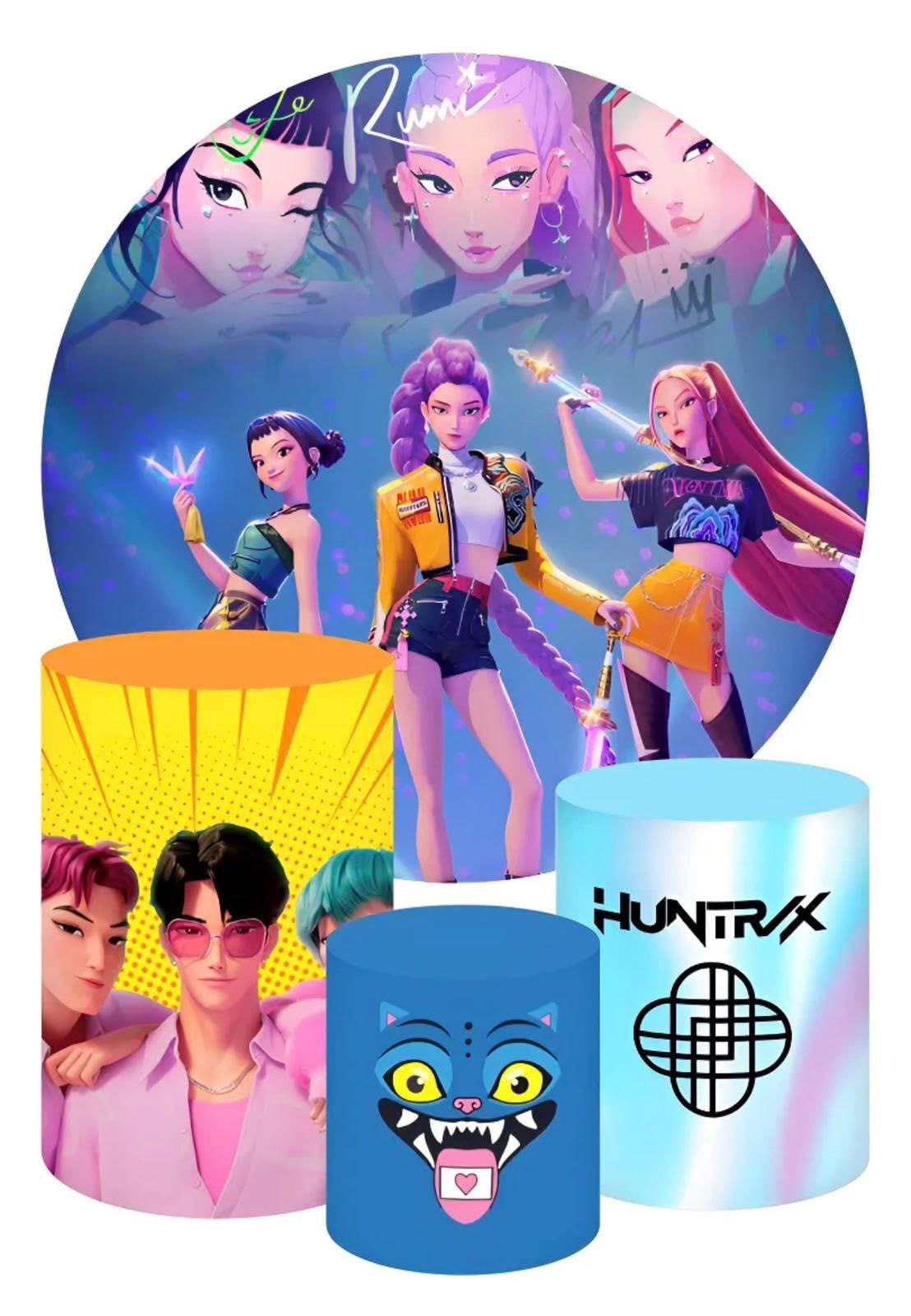Kit panel circular trio de fundas – Guerreras K-Pop Demon