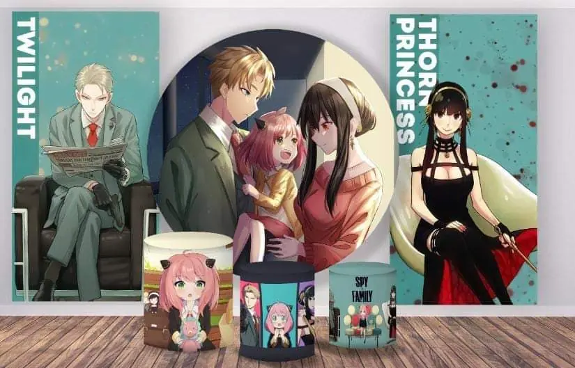 Kit panel circular trio de fundas - Anime