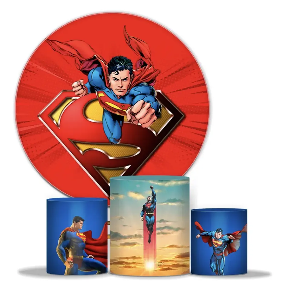 Kit panel circular trio de fundas – Super Man