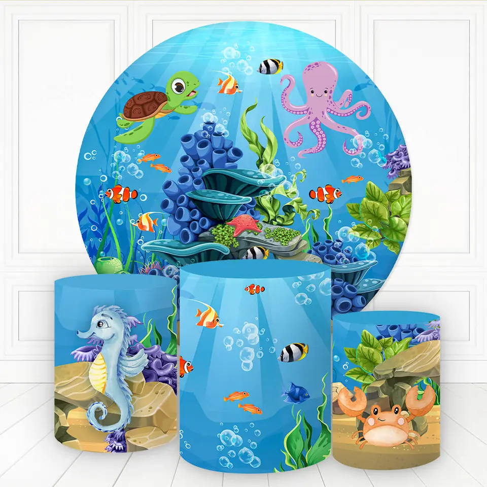 Kit panel circular trio de fundas - Fondo de Mar
