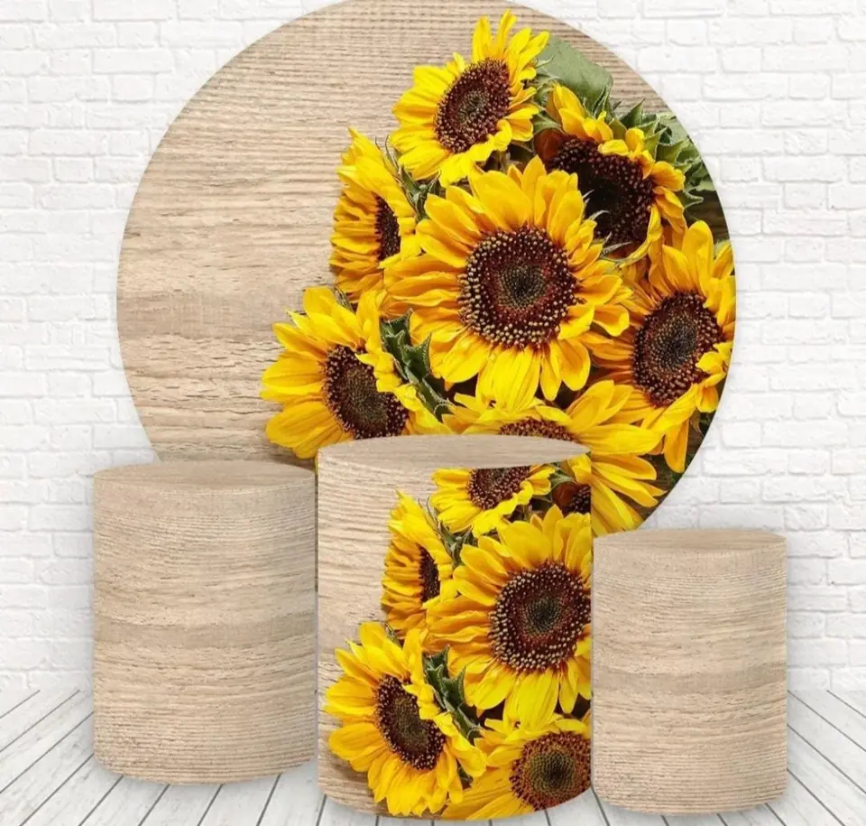 Kit panel circular trio de fundas - Girasoles