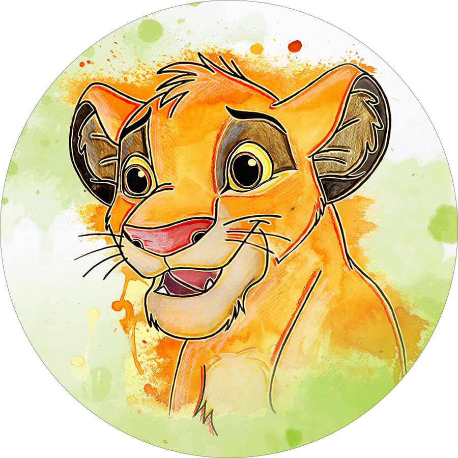Panel Circular - Rey Leon