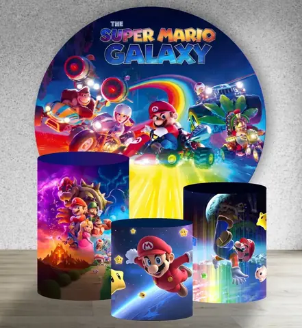 Kit panel circular trio de fundas – Mario Galaxy