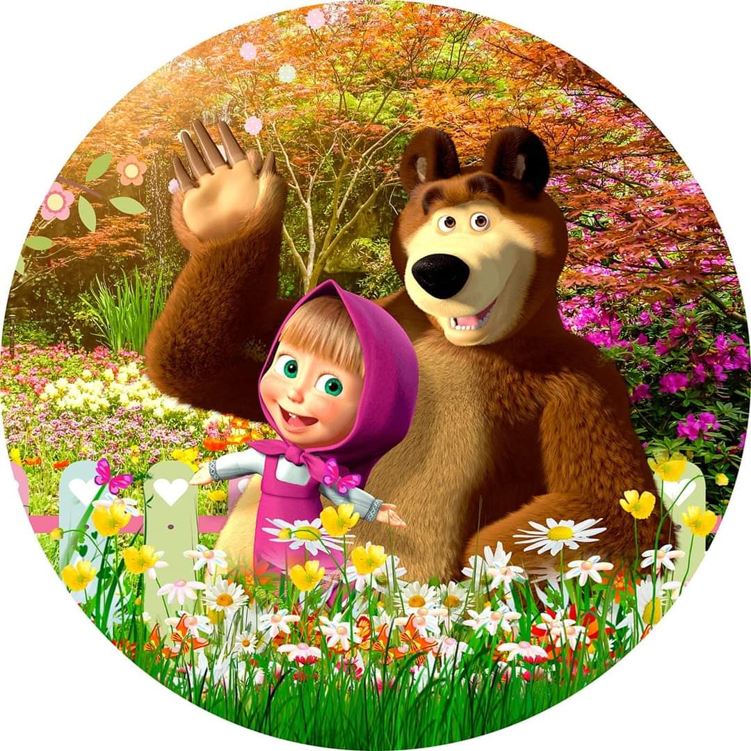 Panel Circular - Masha y el Oso