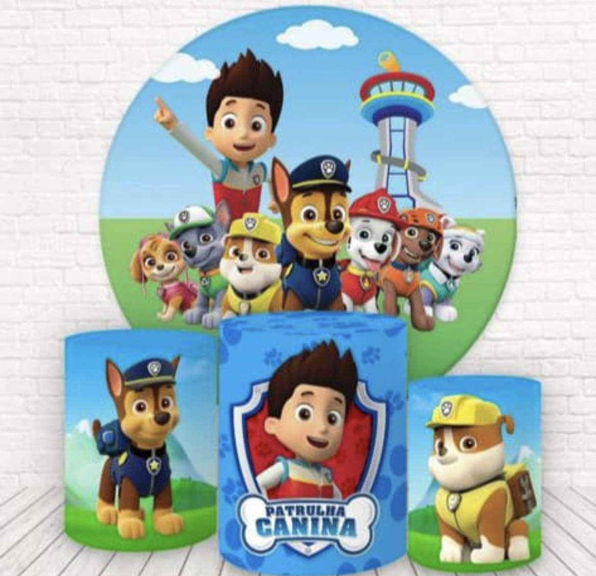 Kit panel circular trio de fundas - Paw Patrol