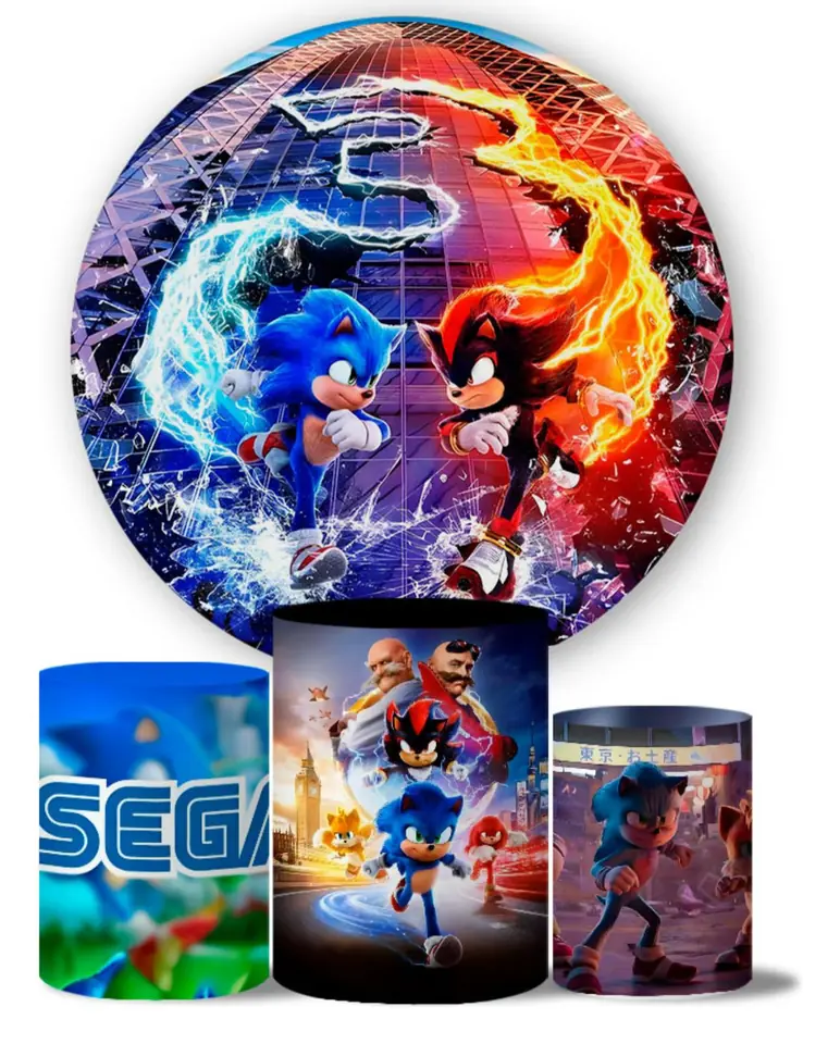 Kit panel circular trio de fundas - Sonic 3