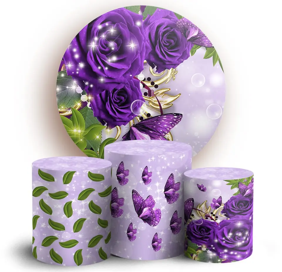 Kit panel circular trio de fundas - Floral