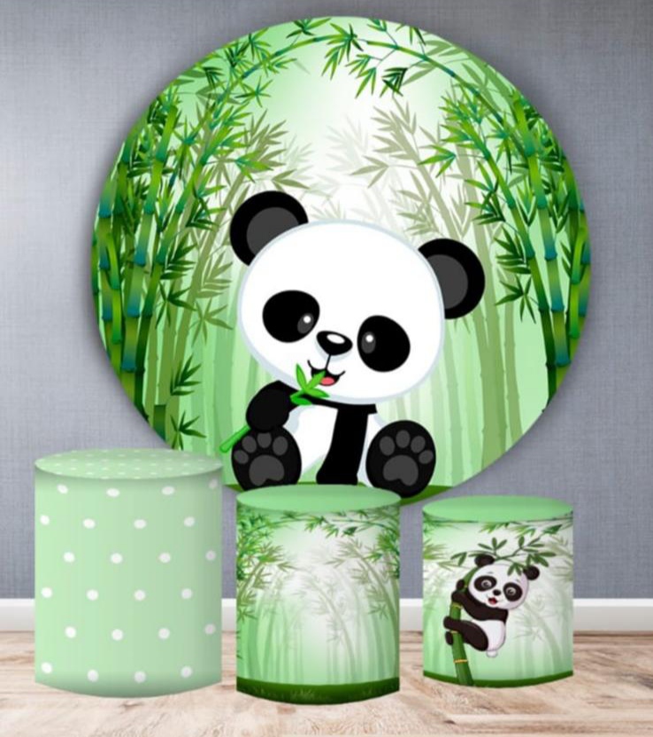 Kit panel circular trio de fundas - Oso Panda