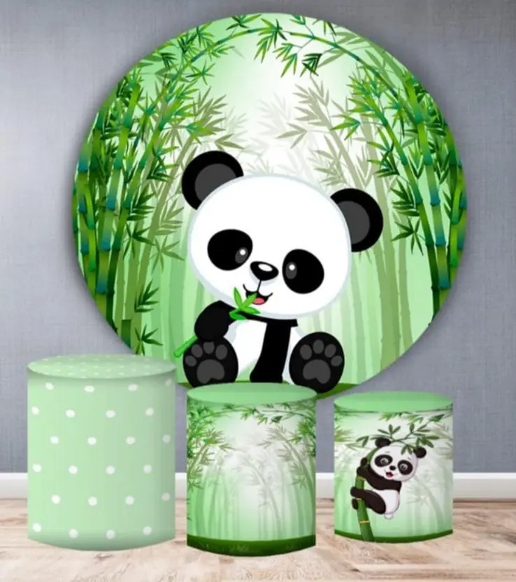Kit panel circular trio de fundas - Oso Panda