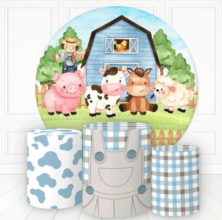 Kit panel circular trio de fundas - Granja