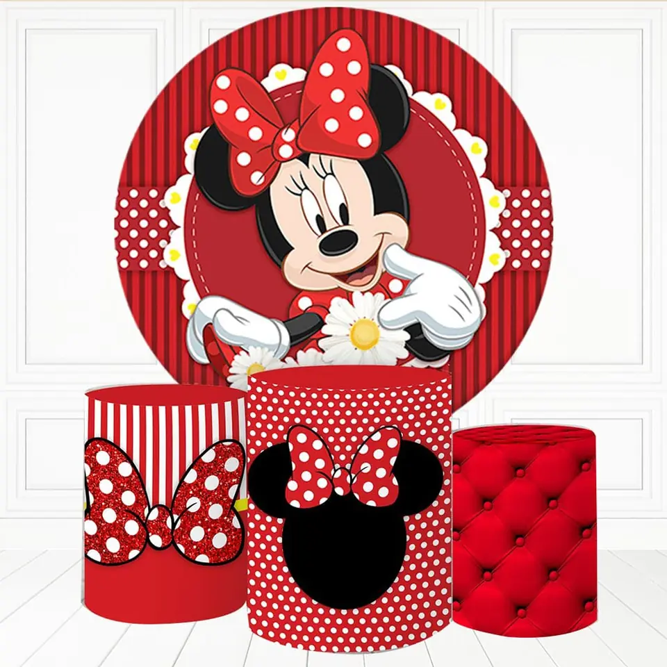 Kit panel circular trio de fundas - Minnie Roja
