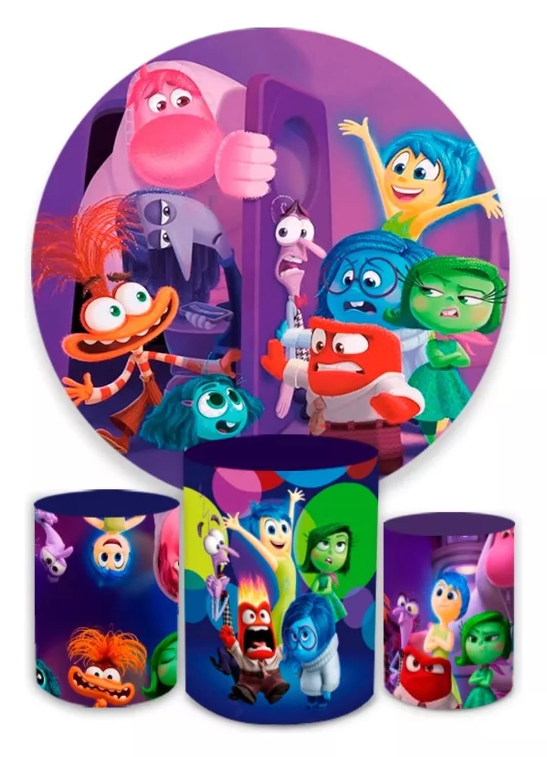 Kit panel circular trio de fundas - Intensamente 2