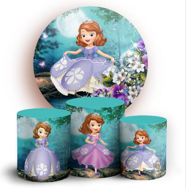Kit panel circular trio de fundas - Princesa Sofia