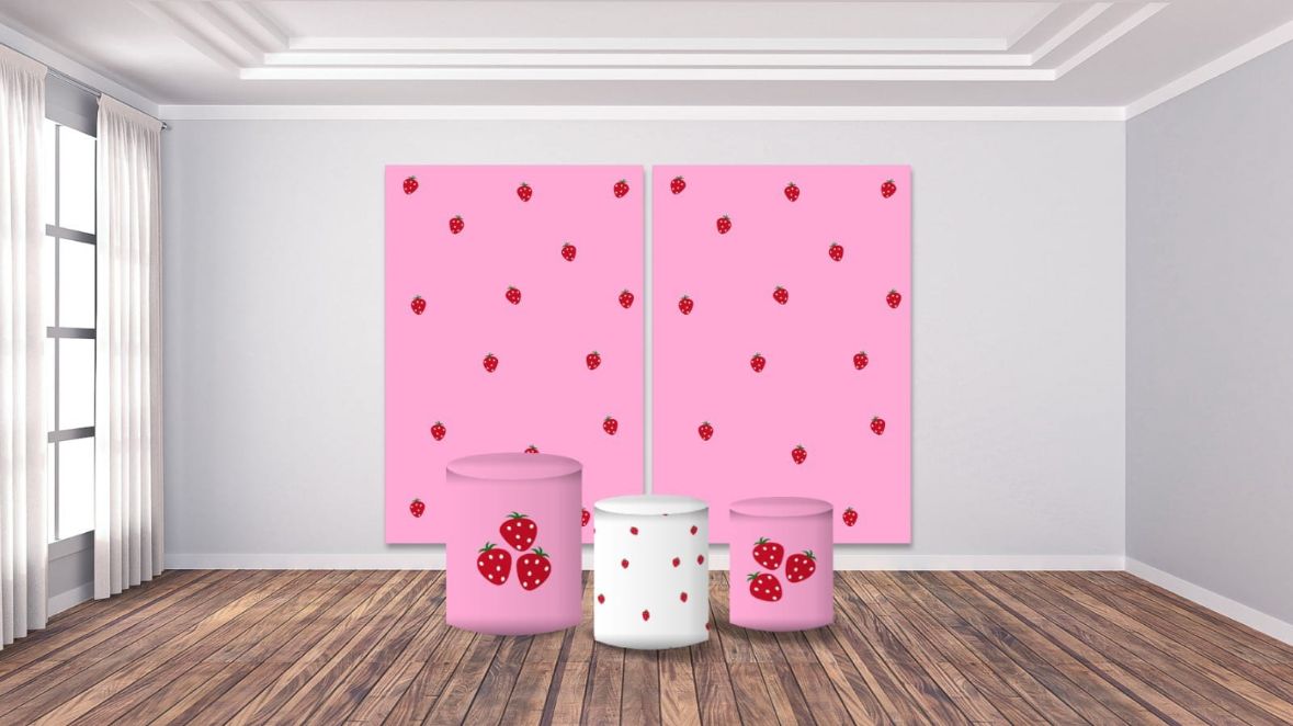 Paneles Laterales,Trio de fundas - Frutillas
