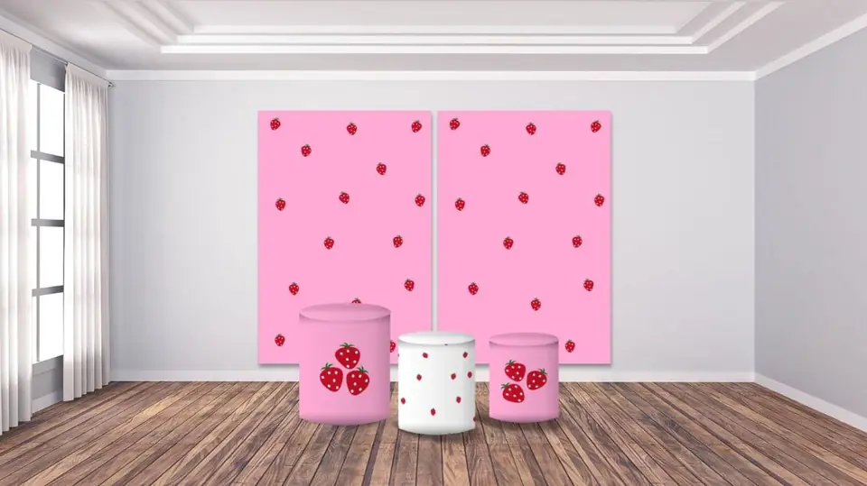 Paneles Laterales,Trio de fundas - Frutillas