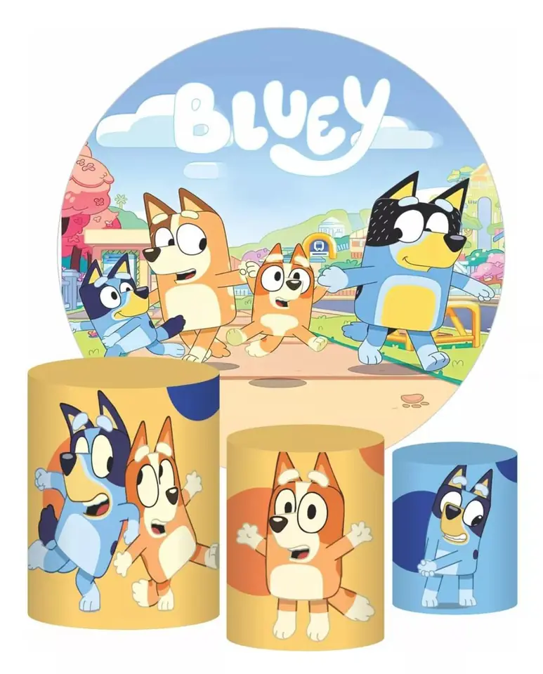 Kit panel circular trio de fundas – Bluey