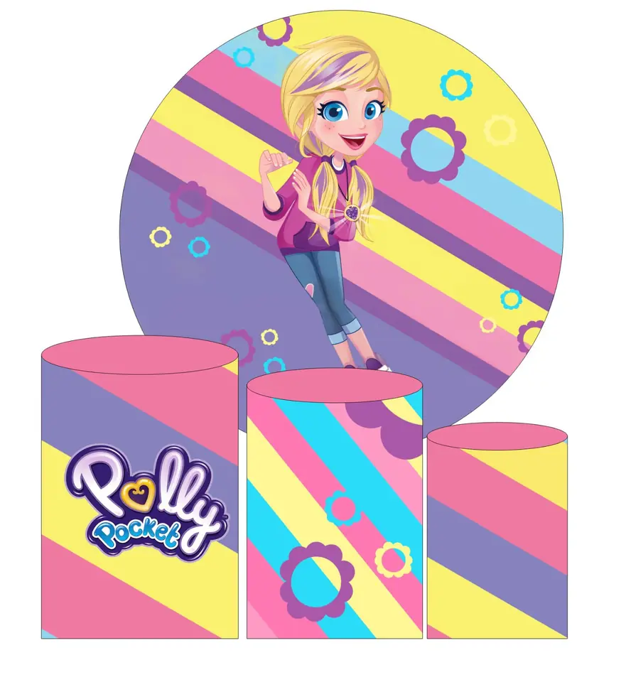 Kit panel circular trio de fundas - Polly Pocket