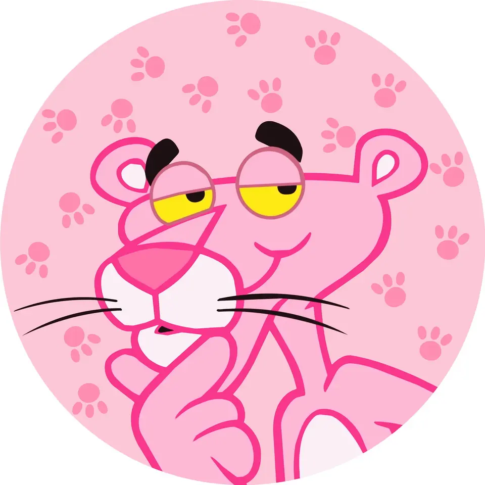 Panel Circular - Pantera Rosa
