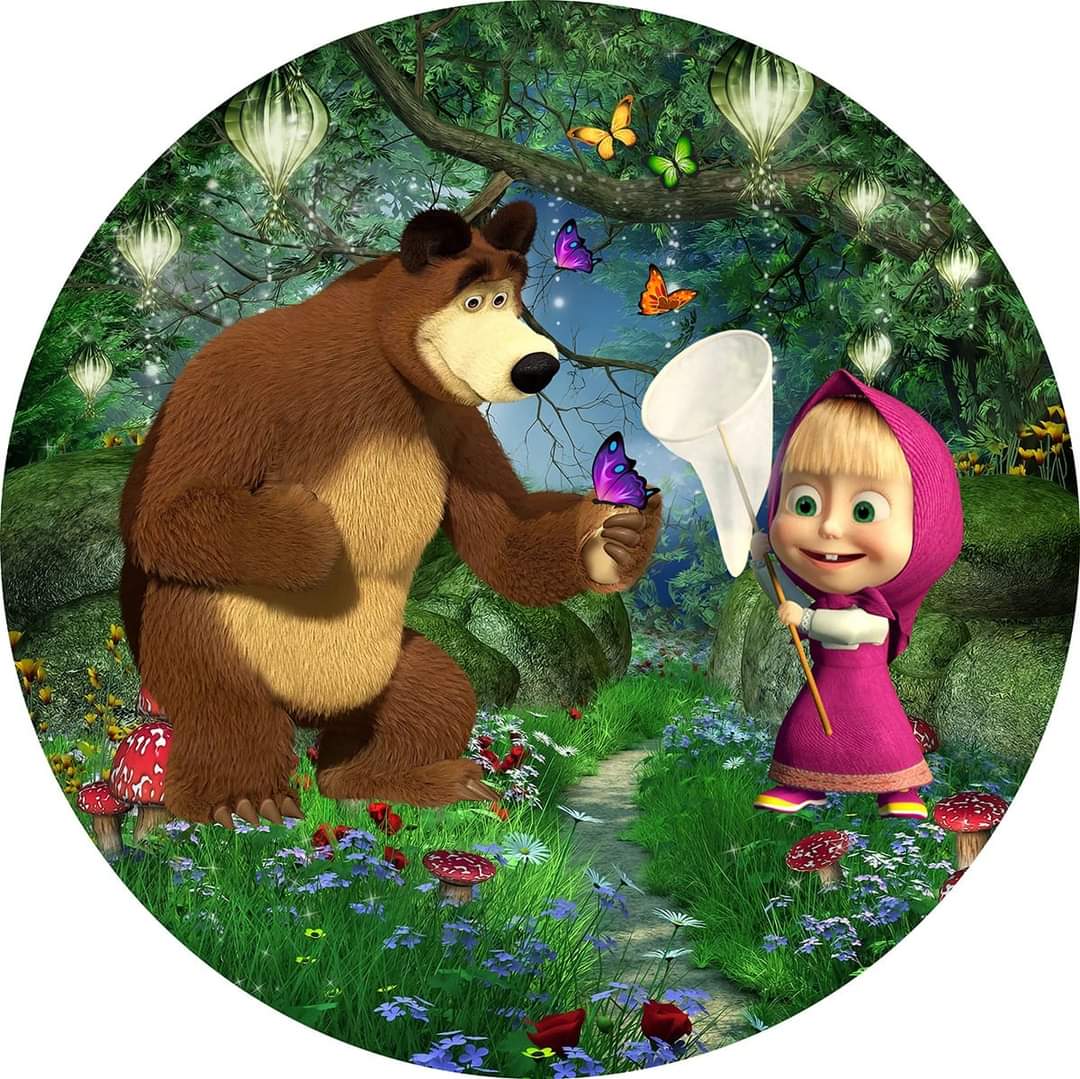 Panel Circular - Masha y el Oso