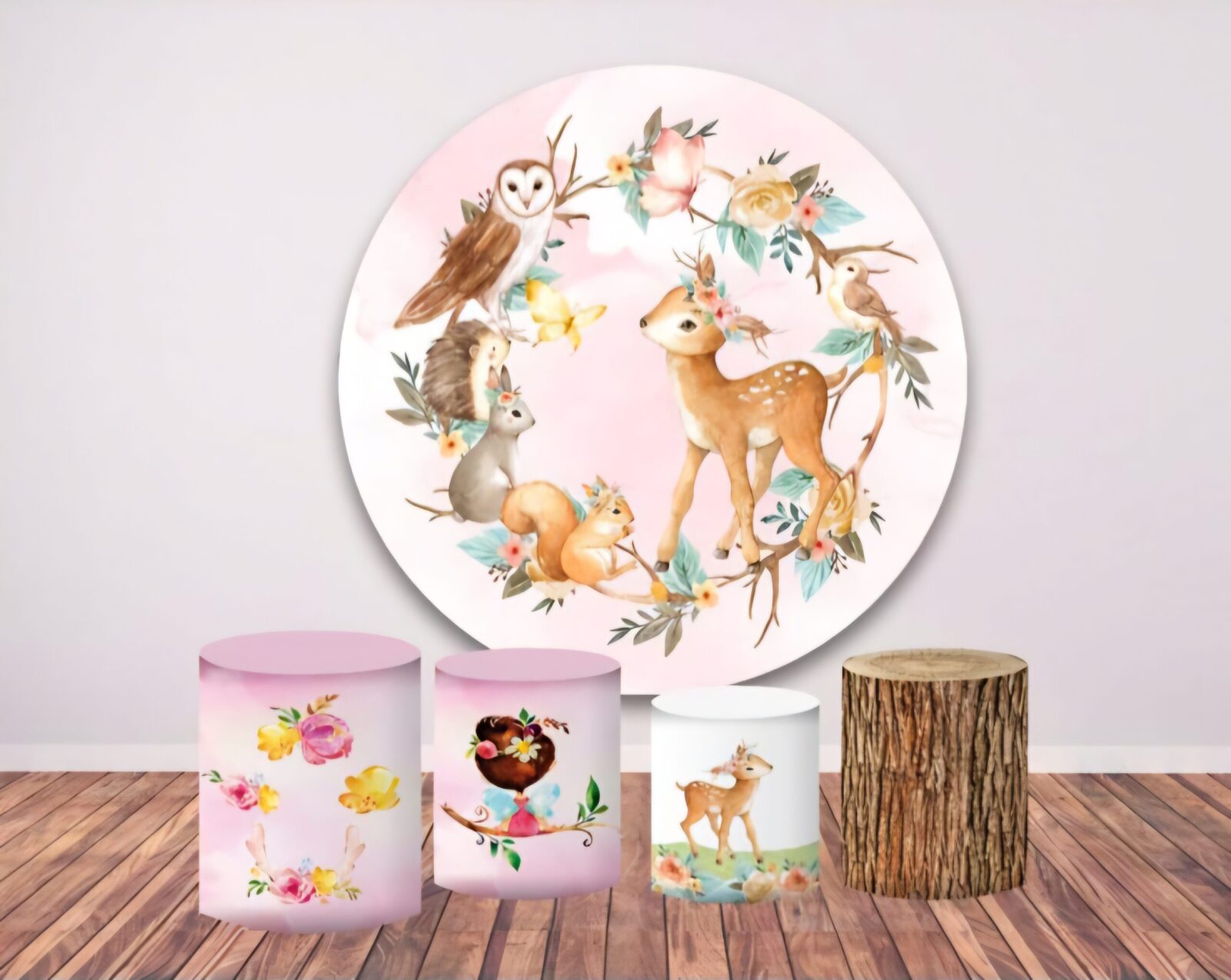 Kit panel circular trio de fundas - Bosque