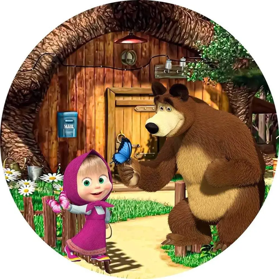 Panel Circular - Masha y el Oso