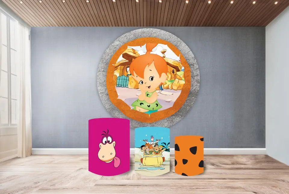 Kit panel circular trio de fundas – Pebbles Picapiedras