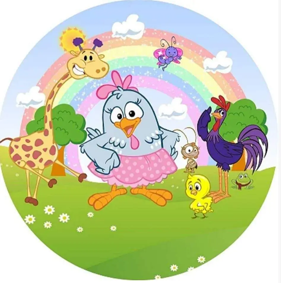 Panel Circular - Gallina Pintadita