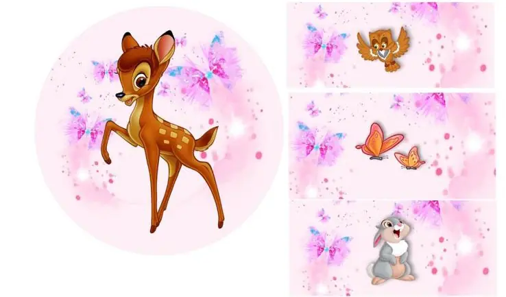 Kit panel circular trio de fundas - Bambi