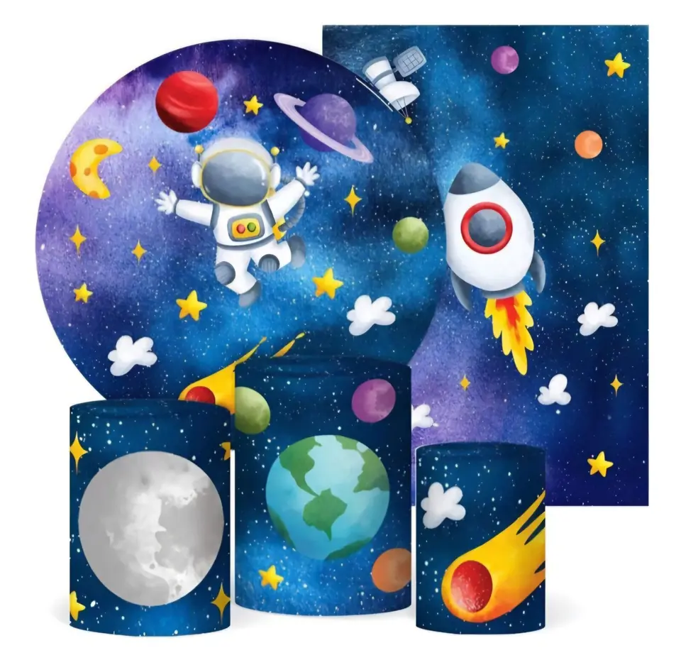 Kit panel circular,panel lateral trio de fundas - Astronauta