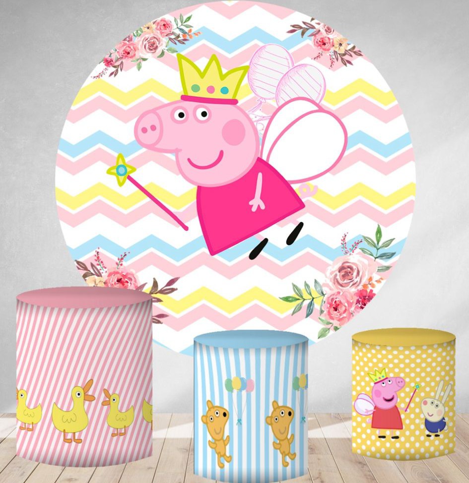 Kit panel circular trio de fundas - Peppa Pig
